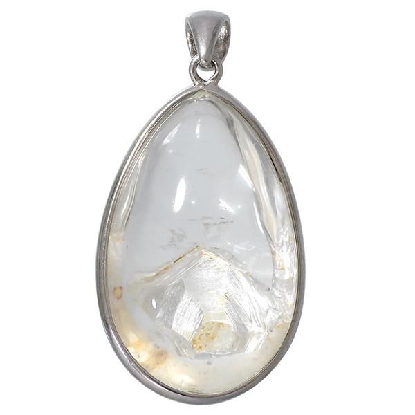 水晶 ペンダントヘッド 貫入水晶 シルバー 天然石 パワーストーン 天然