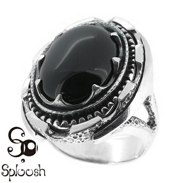 Sploosh リング メンズ ブランド 指輪 シルバー R-66リング 15-22号 オニキス アクセサリー 男性用 スプルーシュ
