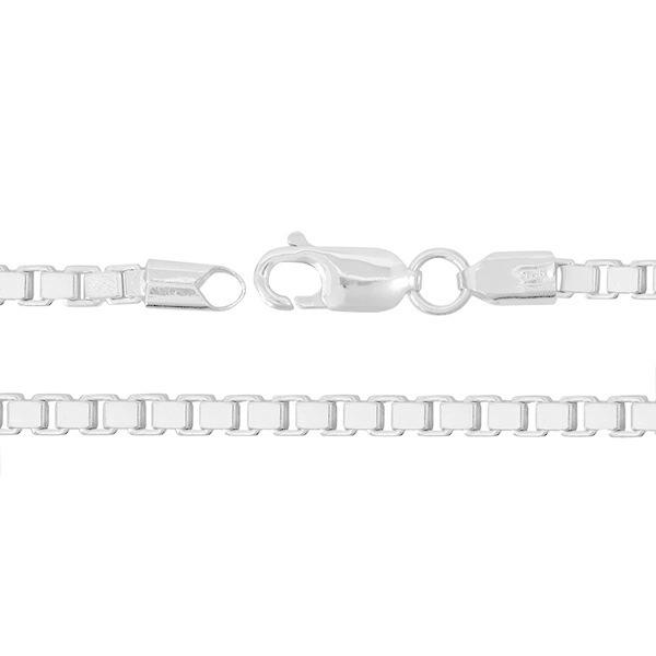 シルバーチェーン ネックレス チェーン ベネチアンチェーン 幅3.2mm 60cm ベネチアン シルバー925チェーン シルバーネックレスチェーンの画像