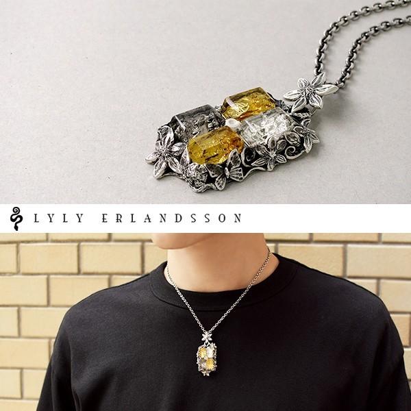LYLY ERLANDSSON ペンダントヘッド メンズ レディース ブランド シルバー the SPECTRUM Material Mix チェーンなし ネックレストップ リリーエルランドソンの画像