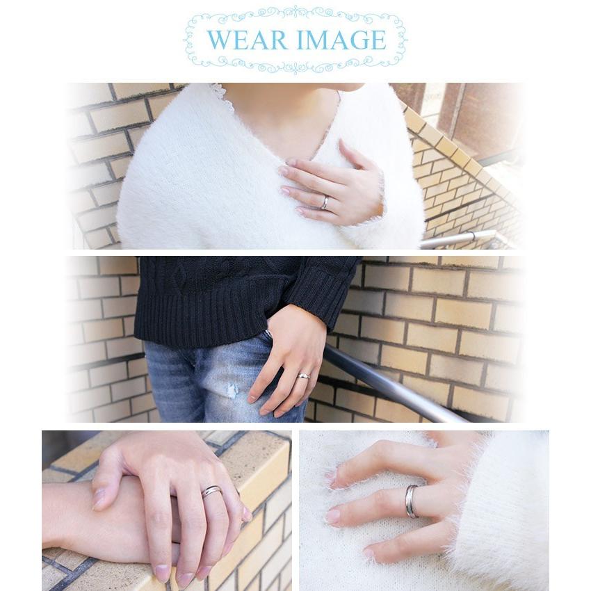 マリッジリング プラチナ ペア 天然ダイヤモンド プレシャスチタン Tomo me 結婚指輪 ペアリングの画像