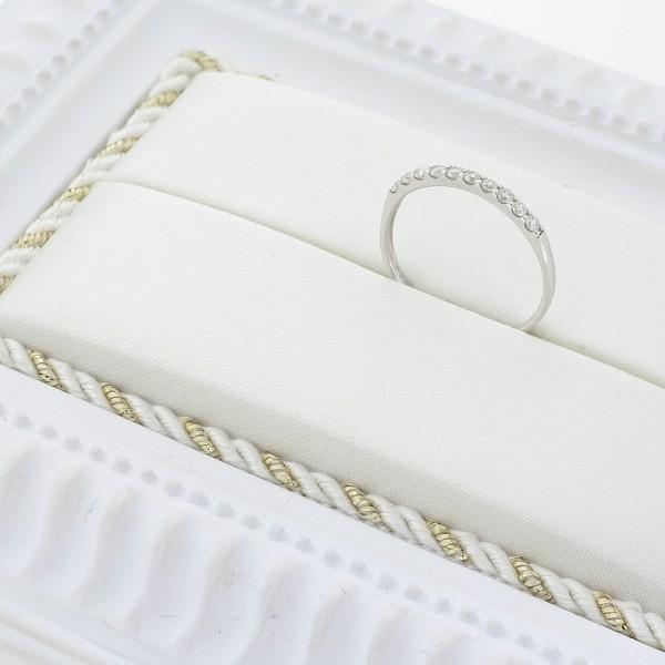ダイヤモンド ゴールドリング ダイアモンド ダイヤ ハーフエタニティリング ペア 結婚指輪 婚約指輪 ブライダル 10金の画像