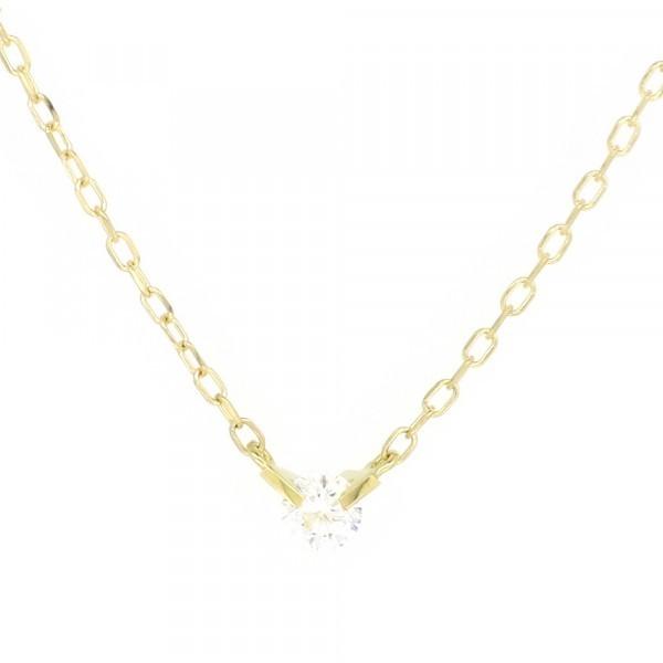 一粒 ゴールドネックレス チェーン付きペンダント 18金 イエローゴールド ダイヤモンド ダイアモンド ダイアモンド Alize 財布 帽子 ファッション小物 アリゼ ダイヤモンド X Flc 66 10 ジュエリー 22激安保証通販