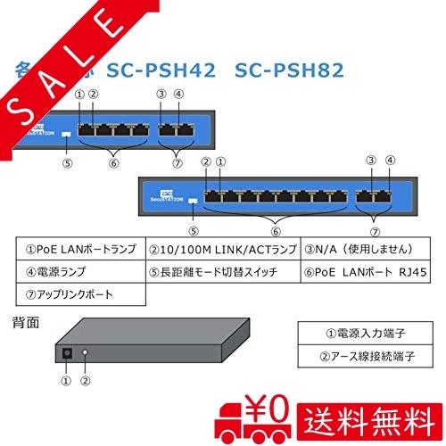 Secustation スイッチングハブ Poeハブ 日本メーカー Poe給電対応 10 100mbps 最長250m 4ポート Sc Psh42 Lrb All Box 通販 Yahoo ショッピング