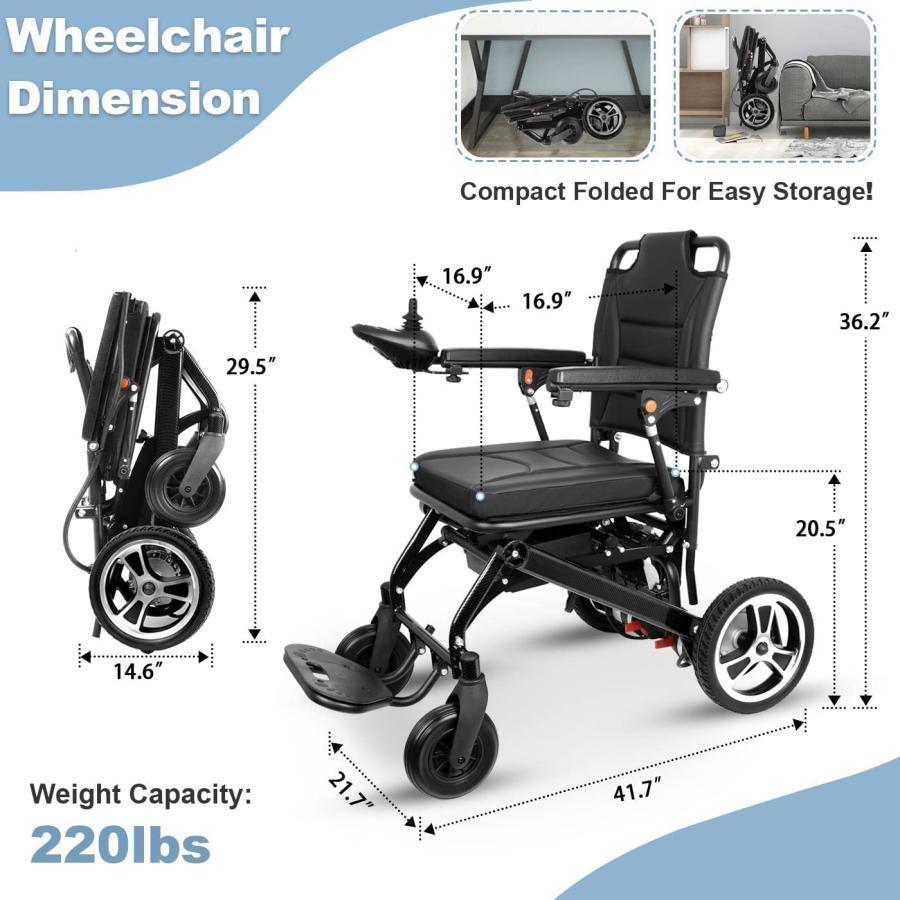 【新品 未使用 日本製】 電動車椅子、軽量炭素繊維アルミニウム合金フレーム 300W モーター 20AH リチウム電池 折りたたみ式スマートブレーキ電動車椅子 【XUR2338963599】(81598円)