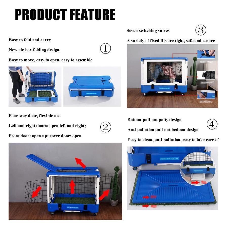 【値段交渉可：送料込】 金属製の犬用クレート、ペットオレンジの金属製折りたたみケージ、噛みにくいプラスチック製のベーストレイとキャリアハンドルでアップグレード、子犬の旅行、ト 【SKC2168291429】(75644円)