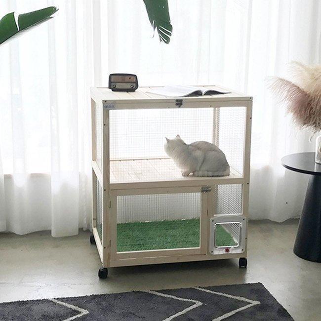 猫の別荘　キャットケージ２層ネコハウス 別荘 猫部屋 繁殖 アパート アパート ペット キャット別墅 猫のクライミング棚 通気 無臭 ケージ アパート 猫の別荘　キャットケージ２層ネコハウス 別荘 猫部屋 繁殖 ペット キャット別墅 猫のクライミング棚 通気 無臭 ケージ