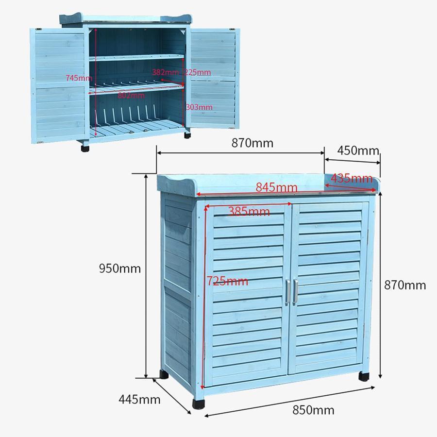 完動品 ガーデンポッティングベンチテーブル 作業台の金属製卓上 キャビネットとフック付き、 モミ天然木、防雨日焼け止め、中庭バルコニー入口用トーレージキャビネッ 【DGJ7175110967】(25032円)