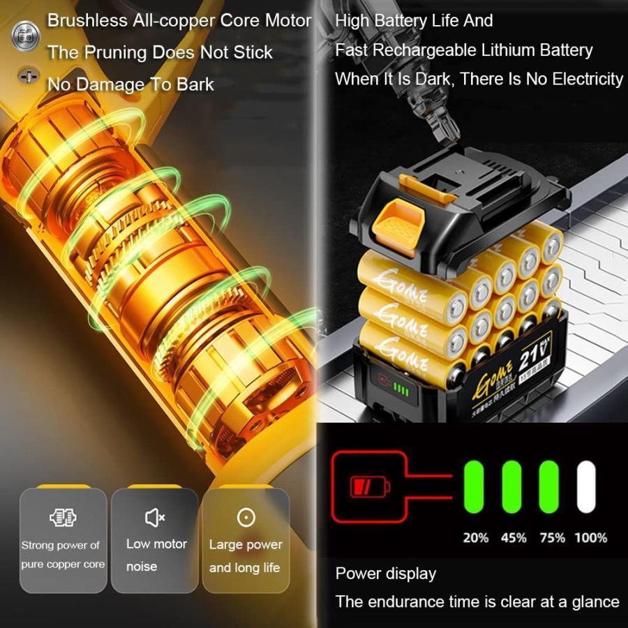 充電式剪定ばさみ 電動剪定ばさみ 電動バサミ 高枝切りバサミ 剪定鋏 持ち運び便利 6 時間の持続使用 電動プロ 剪定鋏 Bravemonkey 電動剪定ばさみ延長ポール BMH-01 高枝切りバサミ 電動 1.3~1.65M三段階伸縮式 アルミ合金延長ポール G1611184654(14259円)