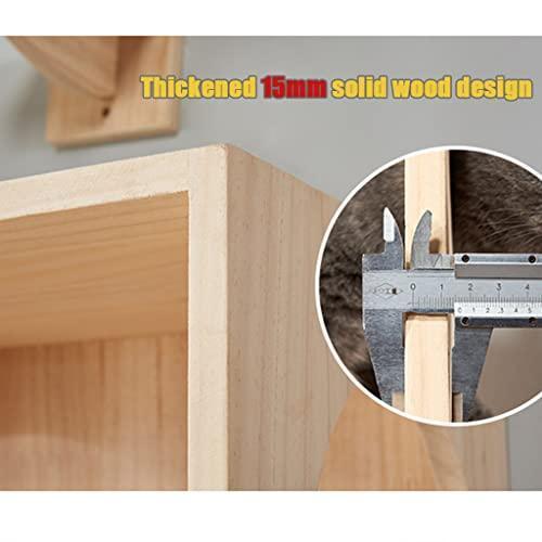 大型高級ペット猫アクティビティ家具壁掛け無垢材猫登山フレーム猫引っかき柱猫巣ジャンプ台登山ラダー吊り橋猫ラックセット Y2277043730(20152円)