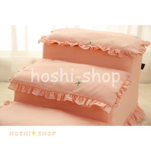 ペット 犬 猫 階段 ステップ 段差移動 補助階段 柔らかい クッション 3段 無地 チェック柄 ドット柄 フリル 花柄 レース ドッグ キャット ホワイト ペット 階段 ステップ 段差移動 補助階段 柔らかい クッション 3段 無地 チェック柄 ドット柄 フリル 花柄 レース ドッグ キャット ホワイト