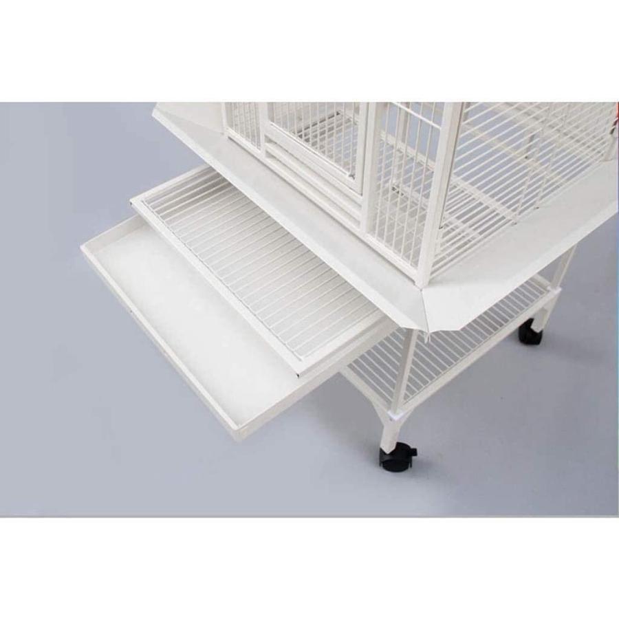 鳥籠 鳥かご イージーホーム、屋外の鳥かご、ヴィラガーデンの装飾鳥籠 バードゲージ 小動物の家 巣箱大ローリングメタルバードケージオウムインコオカメインコ ホーエイ 半月スタンド F1922550825(17015円)