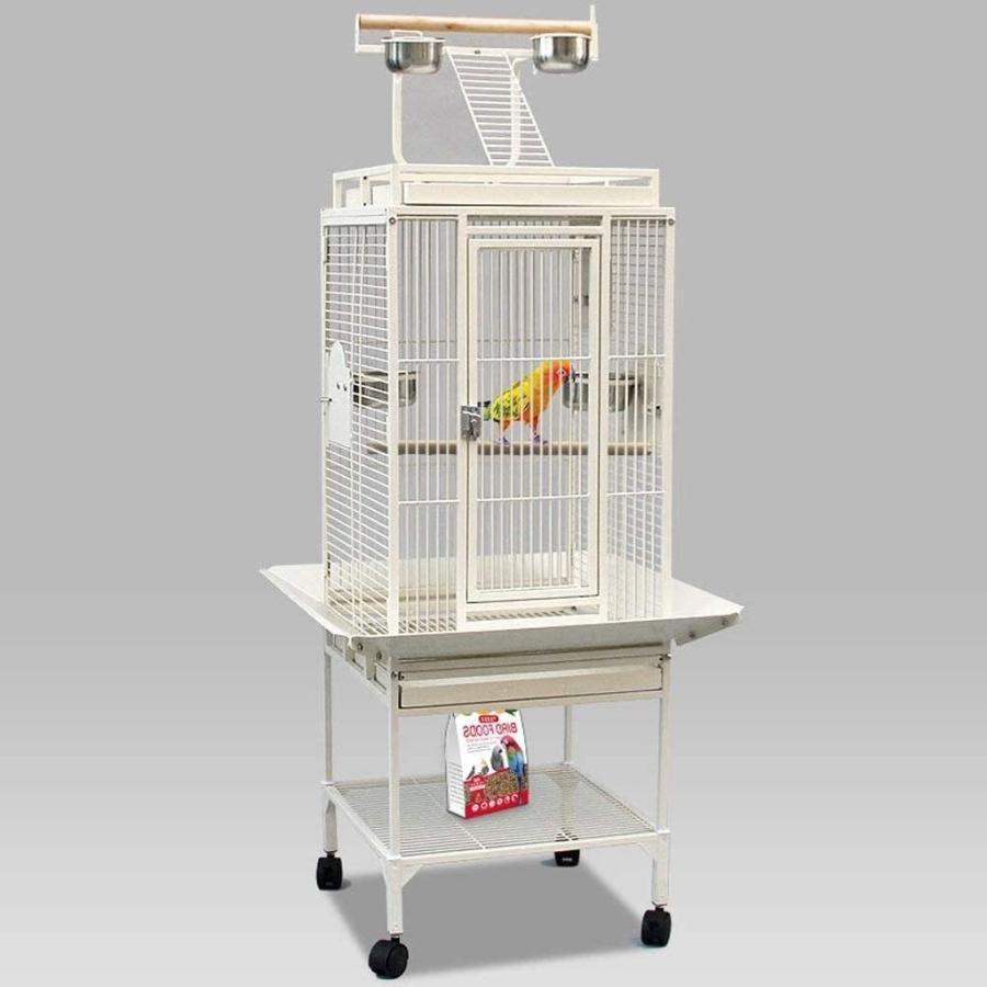 鳥籠 鳥かご イージーホーム、屋外の鳥かご、ヴィラガーデンの装飾鳥籠 バードゲージ 小動物の家 巣箱大ローリングメタルバードケージオウムインコオカメインコ ホーエイ 半月スタンド F1922550825(17015円)