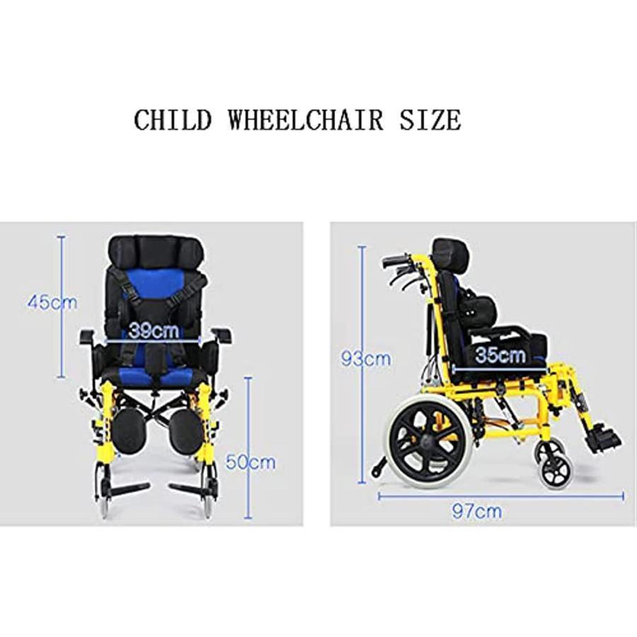【新入荷】 子供のための脳性麻痺車椅子、多機能医療用完全に横たわるフラットリクライニング駆動車椅子トロリー、折りたたみ式小児用車椅子骨折リハビリテーション車椅子 【PET1810995712】(63181円)