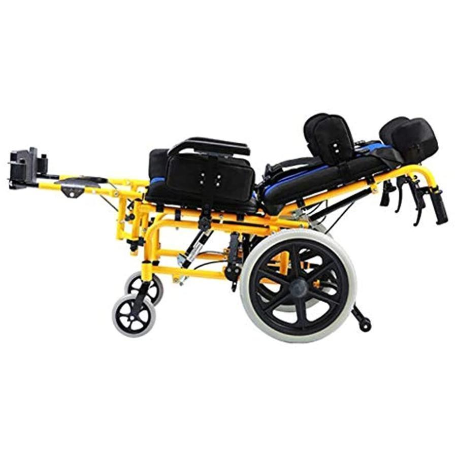 【新入荷】 子供のための脳性麻痺車椅子、多機能医療用完全に横たわるフラットリクライニング駆動車椅子トロリー、折りたたみ式小児用車椅子骨折リハビリテーション車椅子 【PET1810995712】(63181円)