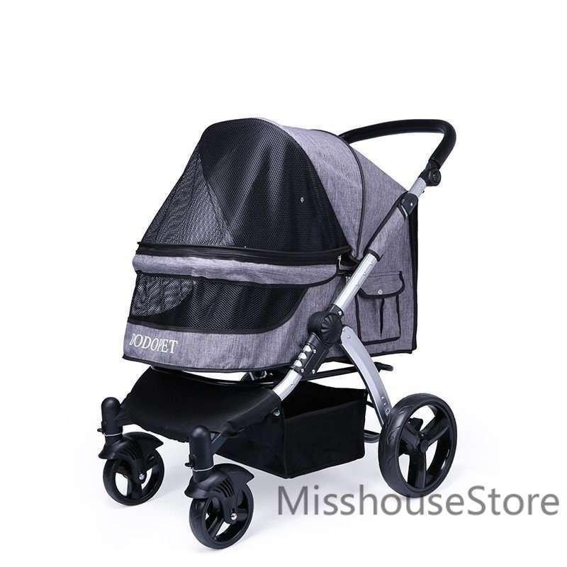 USED ペット用カート折り畳みベビーカー乳母車キャリーバッグ小型犬中型犬大型犬猫大型商品35kgまでレッドグレーブラック 【RIZ8016284987】(27967円)