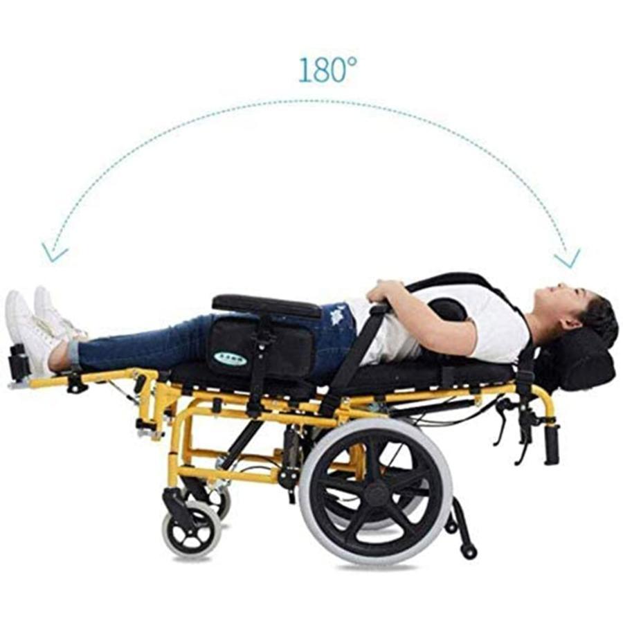 [即日発送] 子供のための脳性麻痺車椅子、多機能医療用完全に横たわるフラットリクライニング駆動車椅子トロリー、折りたたみ式小児用車椅子骨折リハビリテーション車椅子 【C2416653244】(84312円)