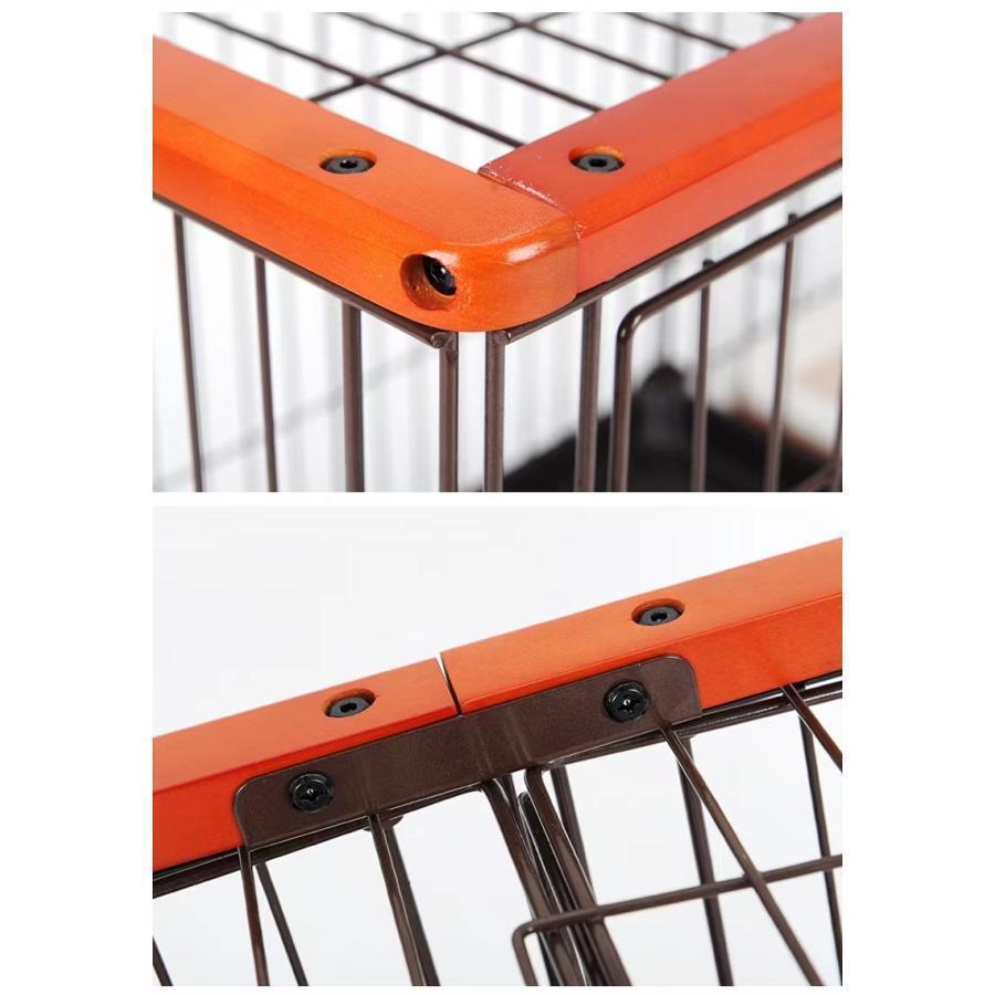 C10050-１L わんこ向け トイレ付きケージ ツールームドッグサークル 屋根面付 ツードア インテリアケージ 木製 トイレのしつけができる 室内ケージ TSAYAWA ペットサークル 中型犬用 小型犬用 ペットフェンス 折りたたみ スチール製 複数連結可能 高さ80cm 室内外兼用 犬 サー D1319278097(11677円)