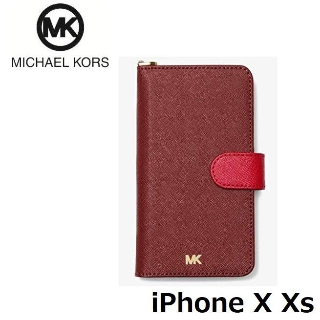 マイケルコース Michael Kors Iphone X Xs ロゴストライプ リストストラップ 手帳型 ブランデー 0677 All For You 通販 Yahoo ショッピング