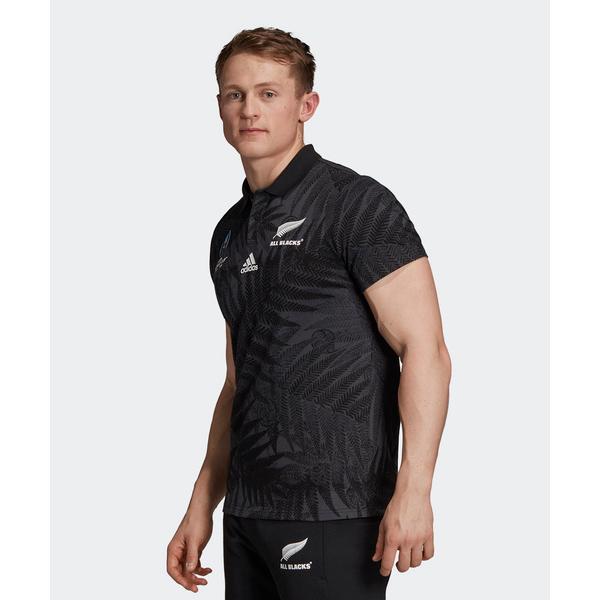 アディダス 半袖 ポロ Tシャツ ラグビーウェア オールブラックス アディダス 半袖 ポロ Tシャツ ラグビーウェア オールブラックス