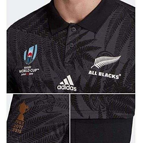 アディダス 半袖 ポロ Tシャツ ラグビーウェア オールブラックス アディダス 半袖 ポロ Tシャツ ラグビーウェア オールブラックス
