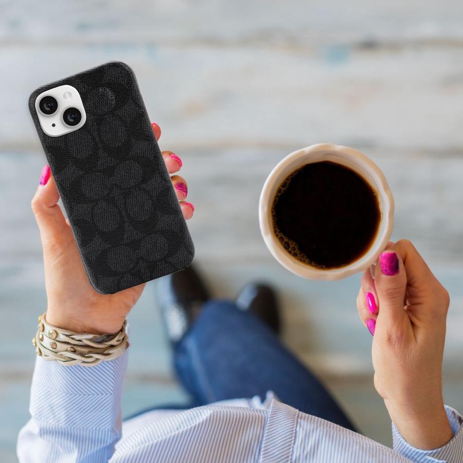 COACH コーチ シグネチャー カーキ ブラック iPhone13 iPhone14 COACH コーチ シグネチャー カーキ ブラック iPhone13 iPhone14