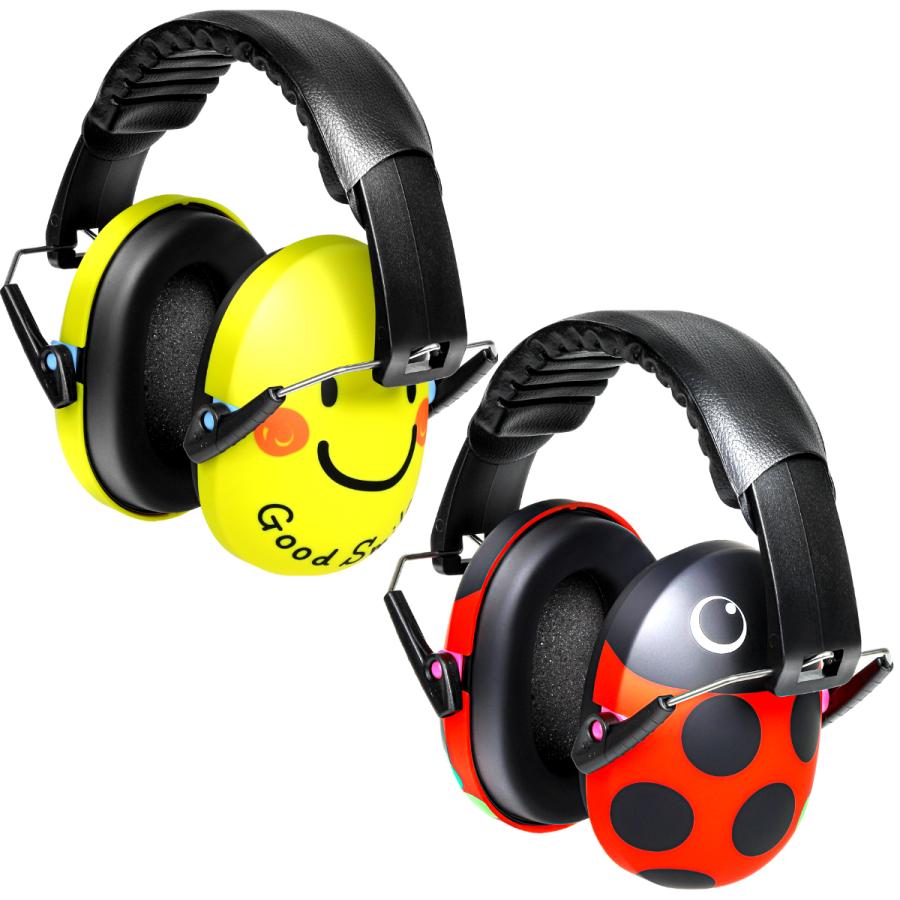 子供 防音イヤーマフ 幼児 小学生 2歳から12歳 スマイル てんとう虫