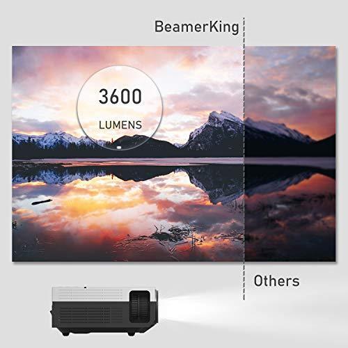 BEAMERKING プロジェクター LED 3500lm 1080PフルHD 1920×1080ネイティブ解像度 自動±45度の垂直台形補正 スピーカー2つ? 