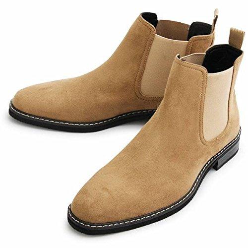 即納 大特価 アライブ アライブ フォーマルブーツ メンズ チェルシーブーツ ハイカット スウェード ジップ L 27 0cm 27 5cm ベージュ ブーツ