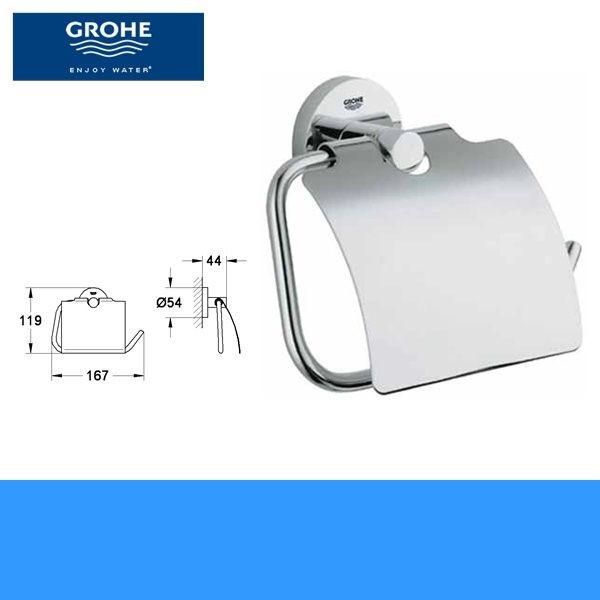 40367001 グローエ GROHE エッセンシャル ESSENTIALS トイレットペーパーホルダー(カバー付) 送料無料 : みずらいふ ...