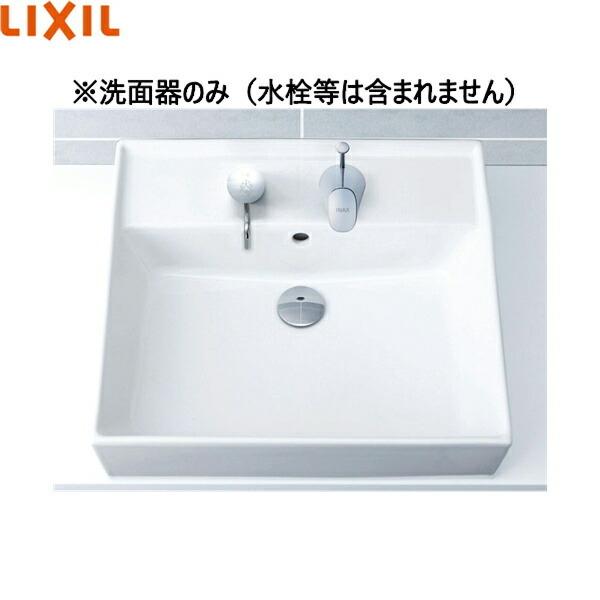 [限定クーポンあり！10 25(水)20時〜24時]L-555 BW1 リクシル LIXIL INAX 角形洗面器 ベッセル・壁付兼用式 ピュアホワイト