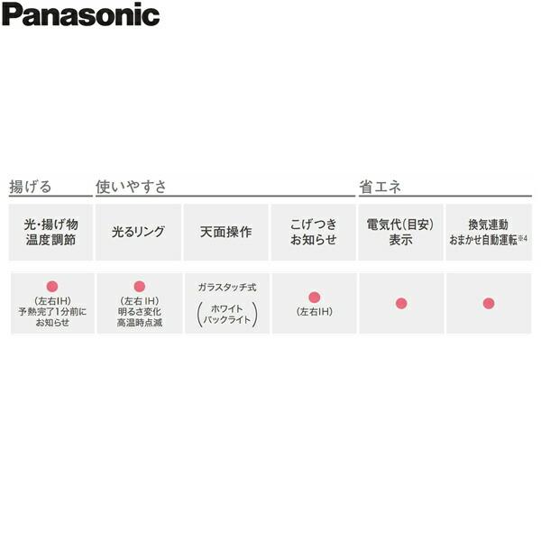 KZ-AN26S パナソニック Panasonic IHクッキングヒーター ビルトイン 2口IH 幅60cm ラクッキングリル搭載 Aシリーズ A2タイプ 送料無料｜all-kakudai｜04