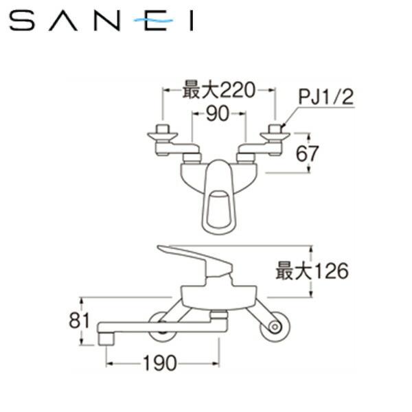 SANEI シングル混合栓SANEI K1712E2 13 SANEI シングル混合栓 K1712-13 (水栓金具) 価格比較 - 価格.com