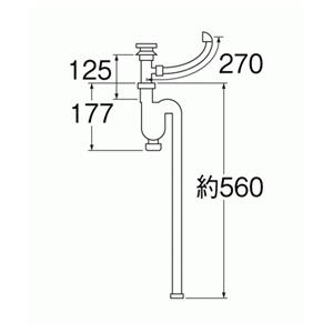 SANEI(水栓金具) PH787-32 三栄水栓 SANEI ホーロー用トラップ SANEI(水栓金具) PH787-32 三栄水栓 SANEI ホーロー用トラップ