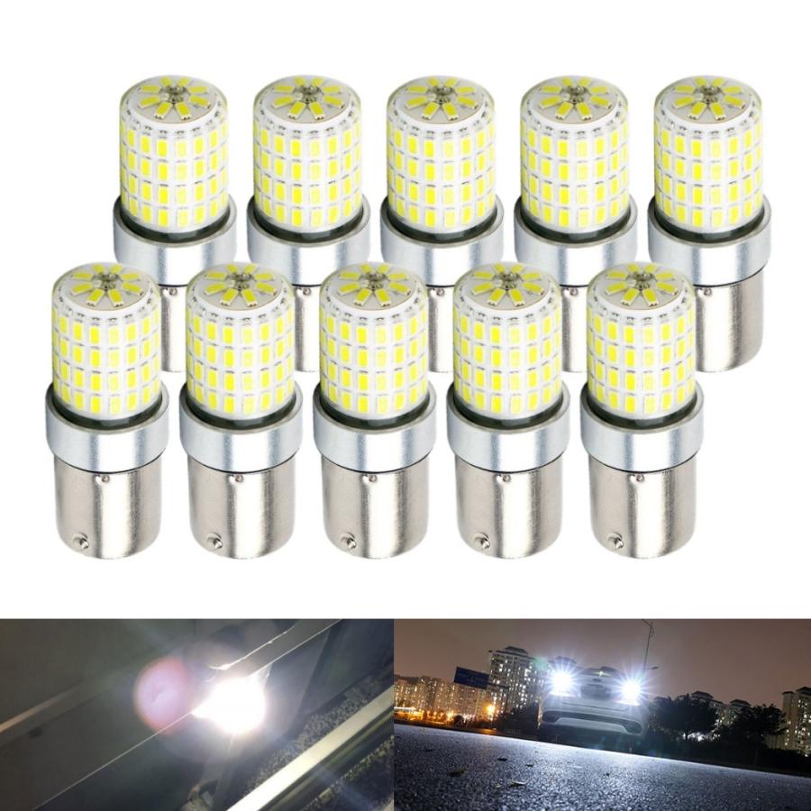S25 LED シングル 12V 24V 50V バルブ 72連 ホワイト バックランプ