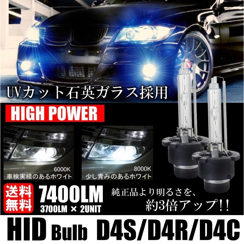 純正HID交換用 ヘッドライト HIDバルブ D4C D4S/D4R 2本 6000K/8000K｜all-select
