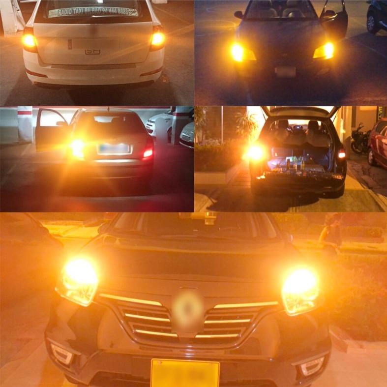 LED ウインカー バルブ T20 シングル ピンチ部違い アンバー オレンジ