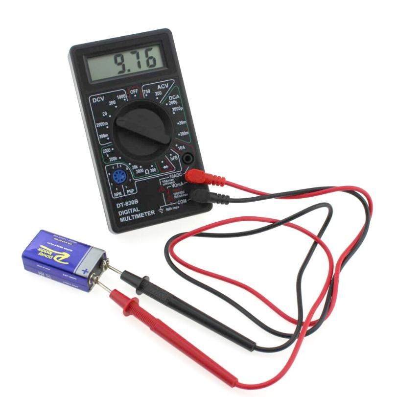 送料無料 デジタルテスター 電気測定器 電流 電圧 抵抗 直流 交流 対応 自動車整備 電子工作 マルチメーター 小型デジタルテスター バッテリー |  | 07