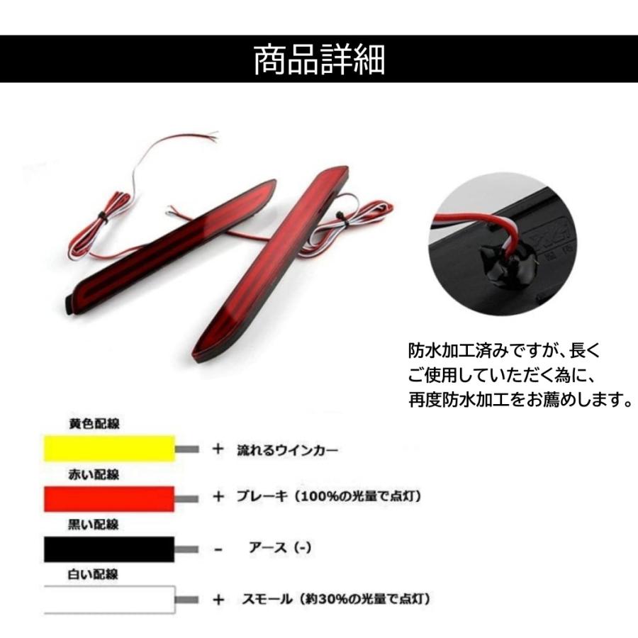 オープニング機能 LEDリフレクター シーケンシャルウインカー リフレクター トヨタ ダイハツ レクサス 汎用 テールランプ ファイバー 2本セット |  | 10