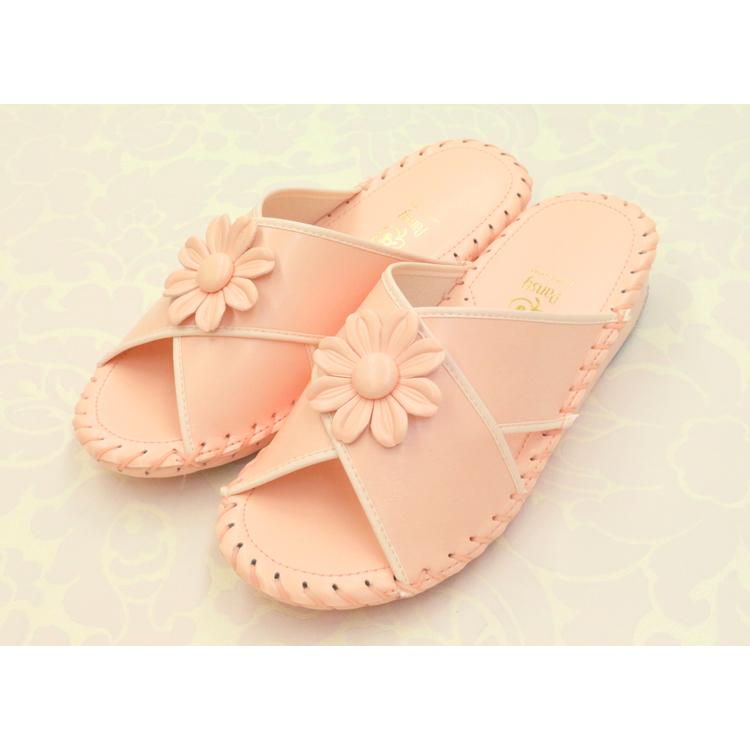 スリッパ 【日本製】 パンジー 9370J 【4色】 レディース 定番 無地