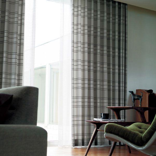 レースカーテン＜エスニックデザイン/テラコッタ(パーフェクトスペース