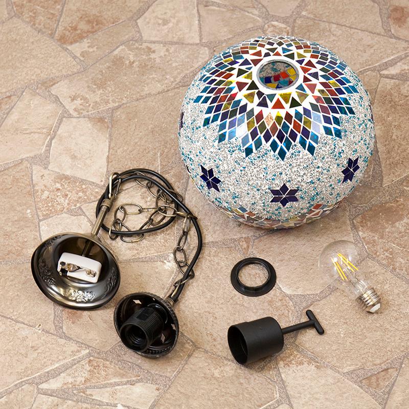 キラキラ 天井照明【LED電球付属】ジョルダン モザイクペンダントランプ 送料無料】 ジョルダン モザイクランプ［ペンダントランプ］(L size