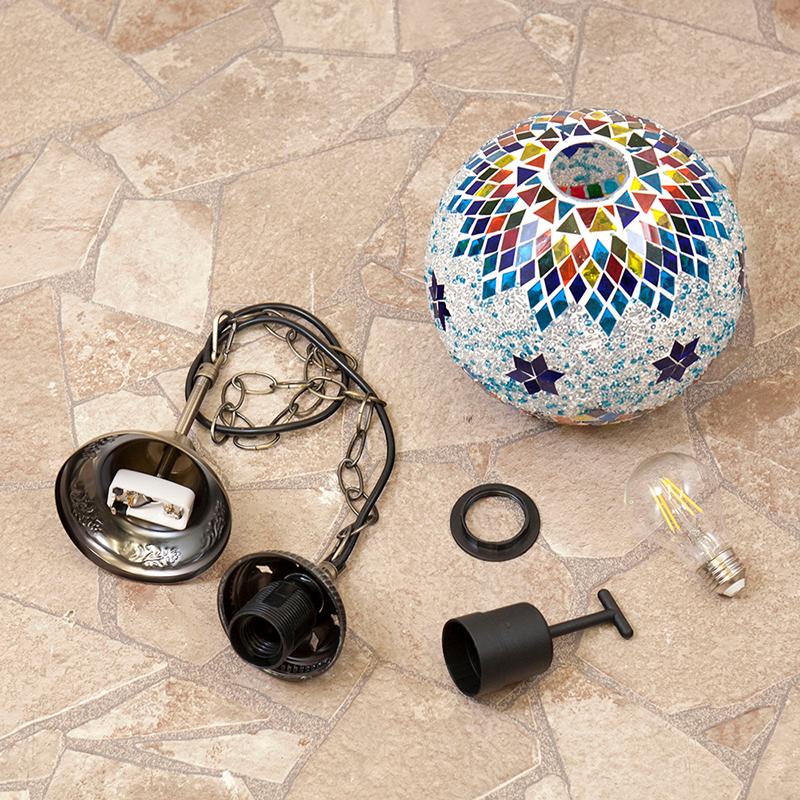 キラキラ 天井照明【LED電球付属】ジョルダン モザイクペンダントランプ 送料無料】 ジョルダン モザイクランプ［ペンダントランプ］(S size