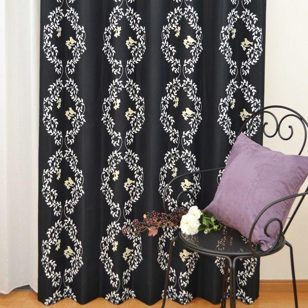 遮光カーテン ガーデン モノトーン ホワイト ブラック 植物柄 かわいい 子供部屋 リビング オーダーカーテン 洗える ウォッシャブル 日本製 Kk 348 C カーテンカーテン 通販 Yahoo ショッピング