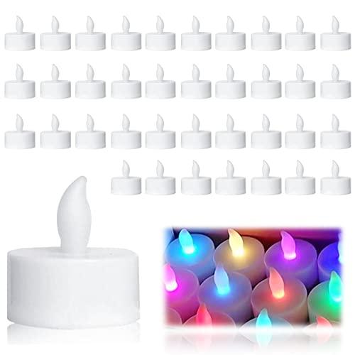 48個 LEDキャンドル 七色 ライトキャンドル キャンドルライト 電子キャンドル 結婚式 雰囲気 キャンドル sB07VT86Z49