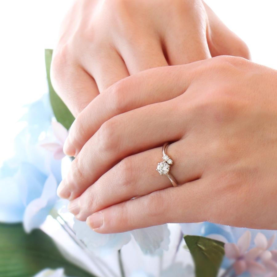 誕生石 プラチナ ダイヤモンドリング 婚約指輪 エンゲージリング オーダー爆買の画像