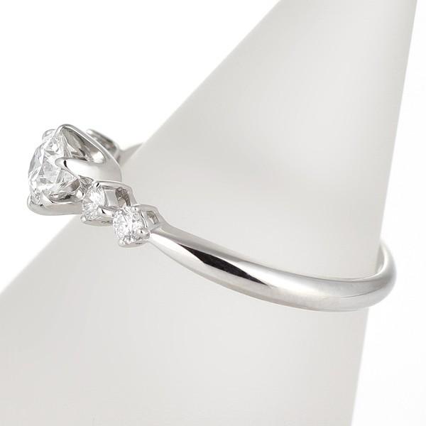 婚約指輪 エンゲージリング ダイヤモンド プラチナ リング メレ  