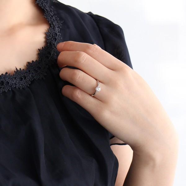 婚約指輪 安い ダイヤモンド プラチナリング 一粒 大粒 エンゲージリング 0.2ct プロポーズ用 刻印無料 オーダーの画像