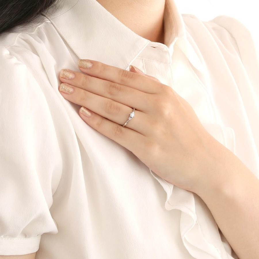 婚約指輪 格安 ダイヤモンド プラチナ エンゲージリング 0.2ct 鑑別書付  プレゼント オーダーの画像