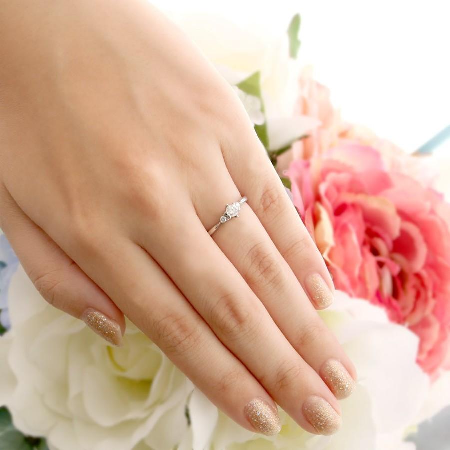 婚約指輪 格安 ダイヤモンド プラチナ エンゲージリング 0.2ct 鑑別書付  プレゼント オーダーの画像